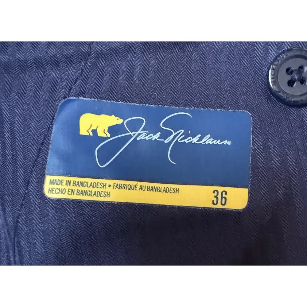 Jack Nicklaus Men's Golf Shorts Size 36 Plaid Navy Purple Pink Flat Front